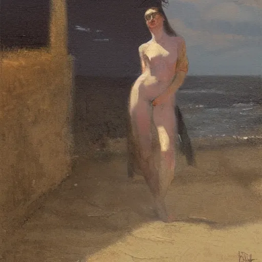 Image similar to a painting in the style of philip wilson steer and in the style of greg rutkowski.