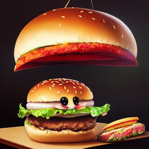 Prompt: a hamster eating a hamburger on a giant building,photorealiatic,hyperdetailed,hyperrealistic,studio lighting,studio photography,professional photography,professional lighting,detailed face,3 point lighting,4k,detailed face,hyperdetaiped,photorealistic,art by greg rutkowski,digital art