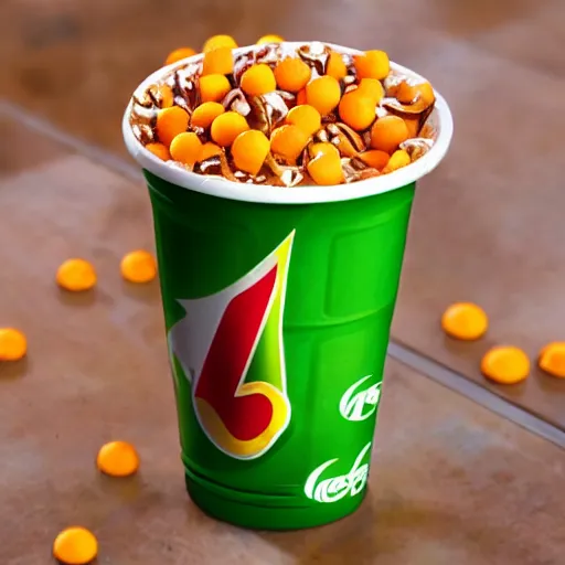 Image similar to Reeses cup dipped in Mtn Dew