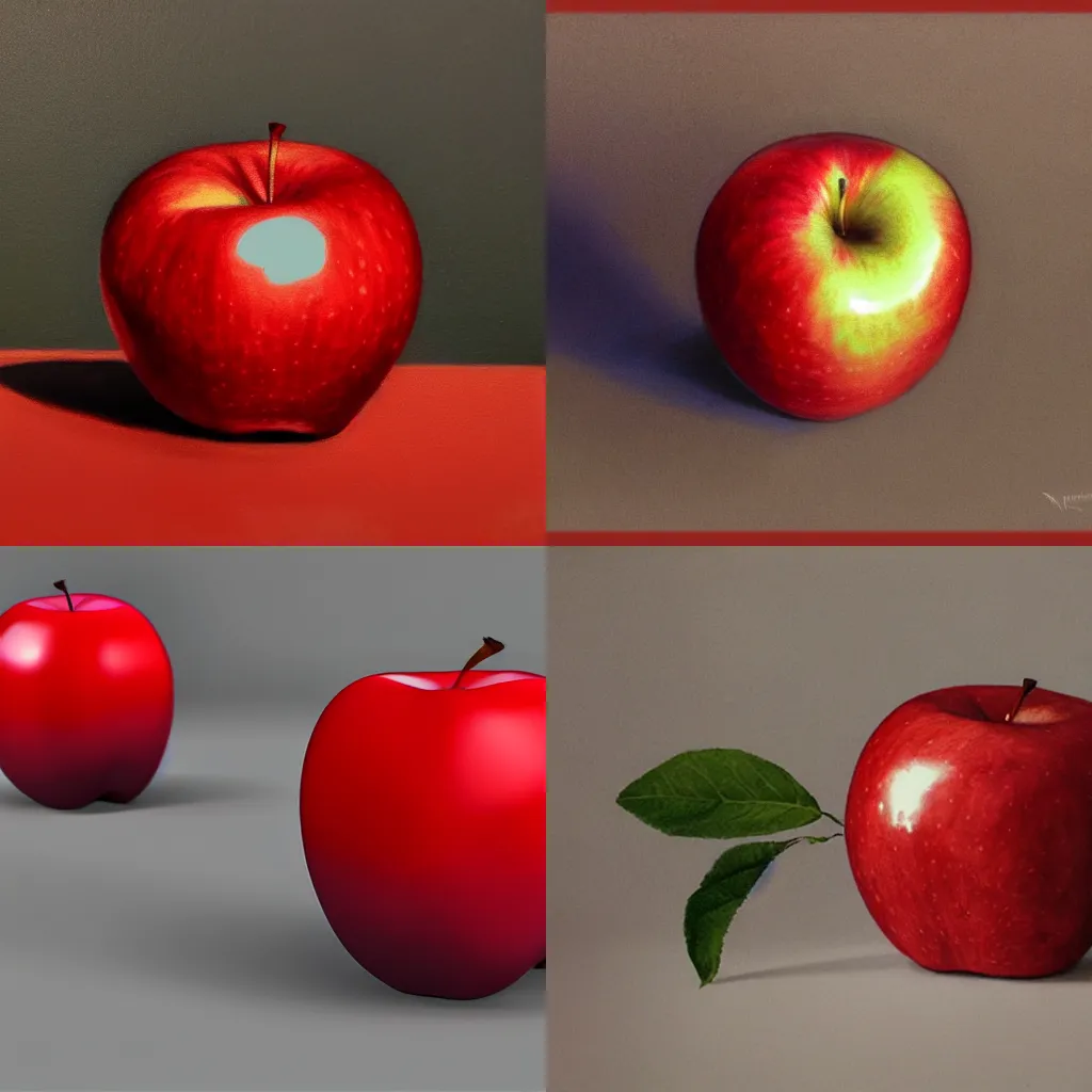 Prompt: a red apple photoshoot, photorealism