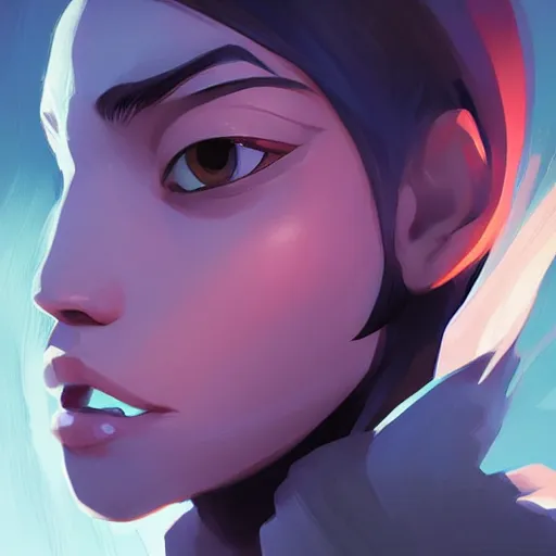 Image similar to face icon stylized minimalist magic : the gathering, loftis, cory behance hd by jesper ejsing, by rhads, makoto shinkai and lois van baarle, ilya kuvshinov, rossdraws global illumination