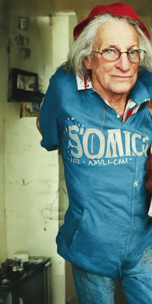 Image similar to Sonic, 35mm, f2.8, age, award-winning, candid portrait photo by annie leibovitz