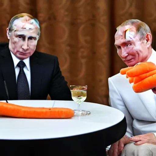 Image similar to putin eating a carrot