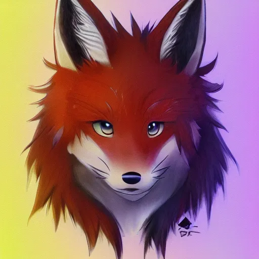 Image similar to Anime manga art of an anthropomorphic furry fox character, furry fandom, digital art, furry art, trending