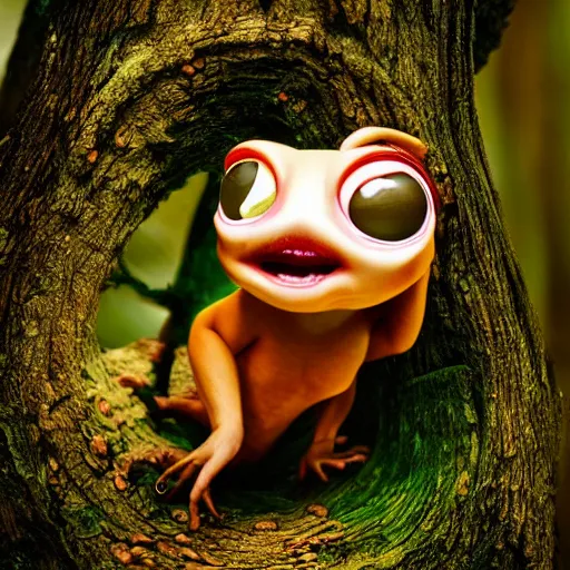 Prompt: very very very very cute chibi Pepe, portrait, pixar style, forest background, cinematic lighting, award winning creature portrait photography