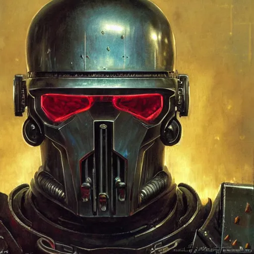 Prompt: the doomslayer as a cyberpunk knight, closeup portrait art by norman rockwell and donato giancola and greg rutkowski