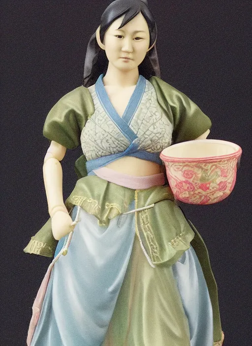 Prompt: an action figure of a beautiful asian girl by Isobelle Pascha