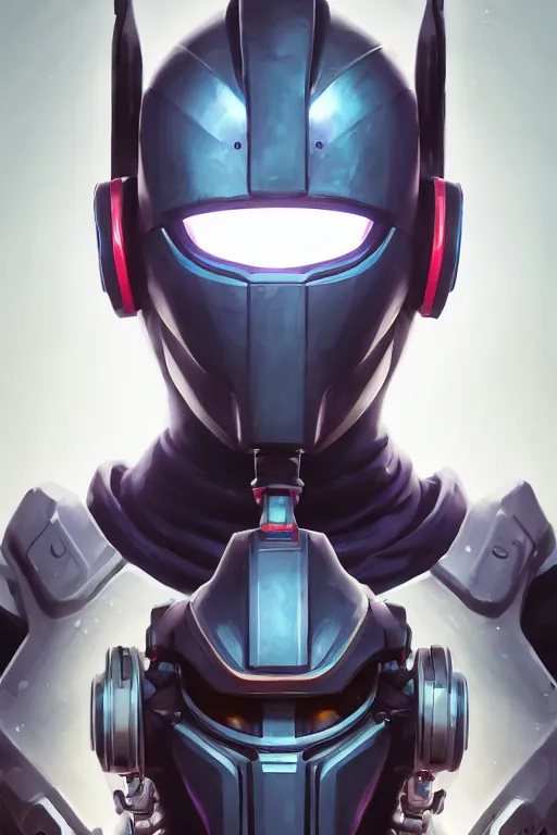 Image similar to epic mask helmet robot ninja portrait stylized as fornite style game design fanart by concept artist gervasio canda, behance hd by jesper ejsing, by rhads, makoto shinkai and lois van baarle, ilya kuvshinov, rossdraws global illumination radiating a glowing aura global illumination ray tracing hdr render in unreal engine 5