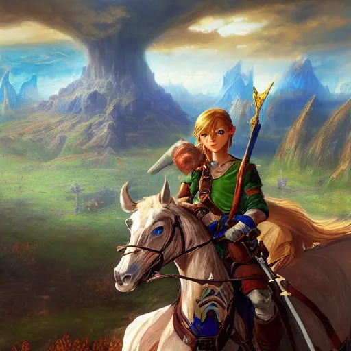 The legend of Zelda, digital painting, artstation, | Stable Diffusion ...