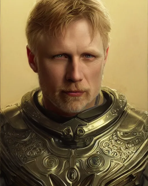 Image similar to handsome arthur pendragon portrait, highly detailed, very intricate, cinematic lighting, closeup painted portrait, by donato giancola and rossdraws and magali villenueve, featured on artstation