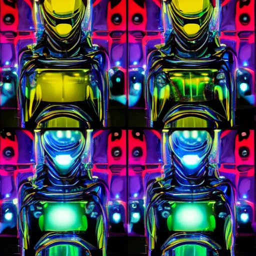 Image similar to love, diverse reactor cybersuits, from behind, power rituals, wide wide angle, vivid, elaborate, highly detailed, beautiful lighting