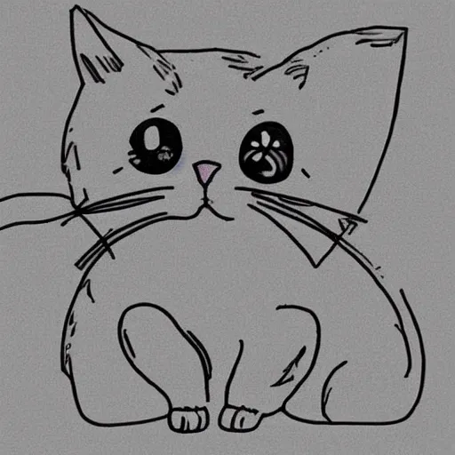 Image similar to outline cat doodle simple cute