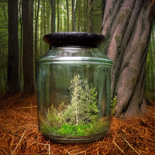 Image similar to the forest inside the jar