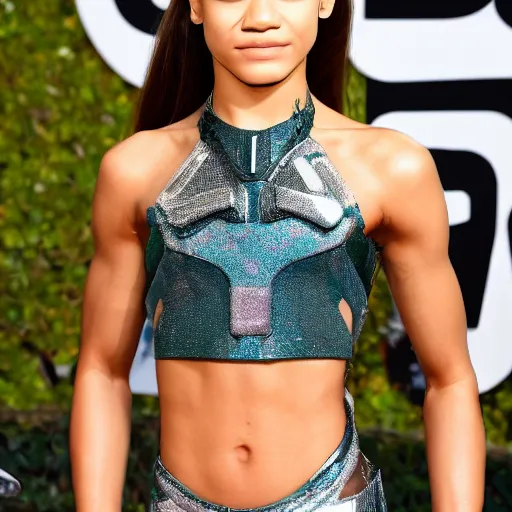 Prompt: Cyborg Zendaya