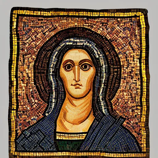 Prompt: maria quiteria, byzantine mosaic
