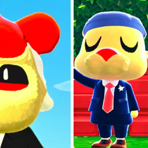 Image similar to Donald Trump in Animal Crossing