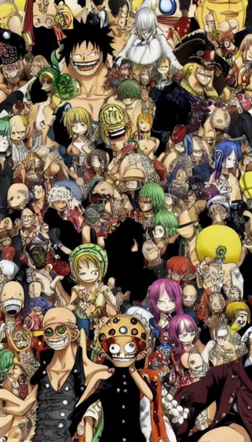 Image similar to The end of an organism, from One piece