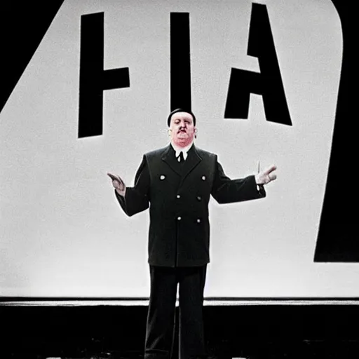 Prompt: hitler's stand up special on netflix, anotomically correct, highly detailed