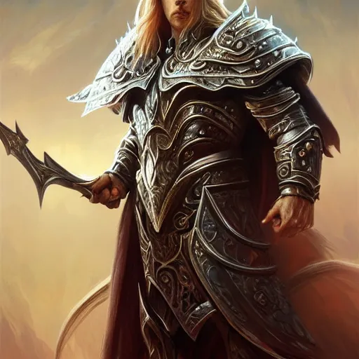 Image similar to ultra realistic illustration of arthas menethil, intricate, elegant, highly detailed, digital painting, artstation, concept art, smooth, sharp focus, illustration, art by artgerm and greg rutkowski and alphonse mucha