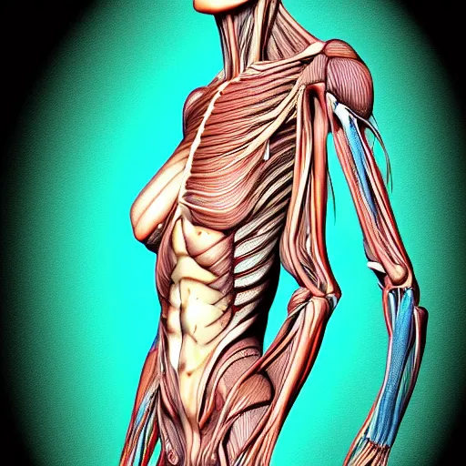 Prompt: anatomy drawing of a female alien