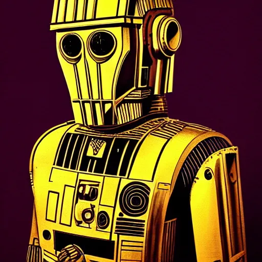 Image similar to portrait of c - 3 p 0 by greg ruthkowski