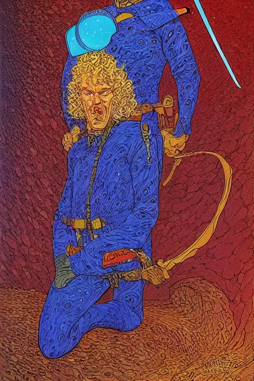 Image similar to artwork by jean giraud