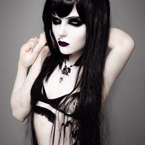 Image similar to pale goth beauty, high megapixel picture