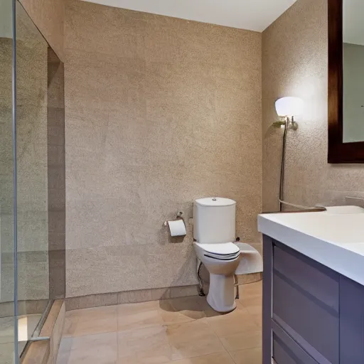 Prompt: an estate agent photo of a bathroom