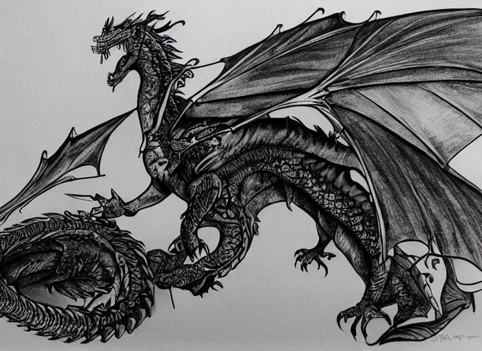 Image similar to modern pen and ink drawing, dragon steam punk, clean lines, really clear, crisp detail, fine pen, Olivia Kemp, julia Hill