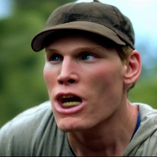 Image similar to Live Action Still of Jerma985 in The Goonies, real life, hyperrealistic, ultra realistic, realistic, highly detailed, epic, HD quality, 8k resolution, body and headshot, film still