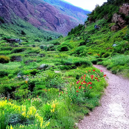 Image similar to a beautiful valley with special plants, photo