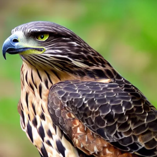 Prompt: hawk morphed with a rattlesnake, very detailed and intricate, snake and bird proportions, realistic, picture taken in zoo