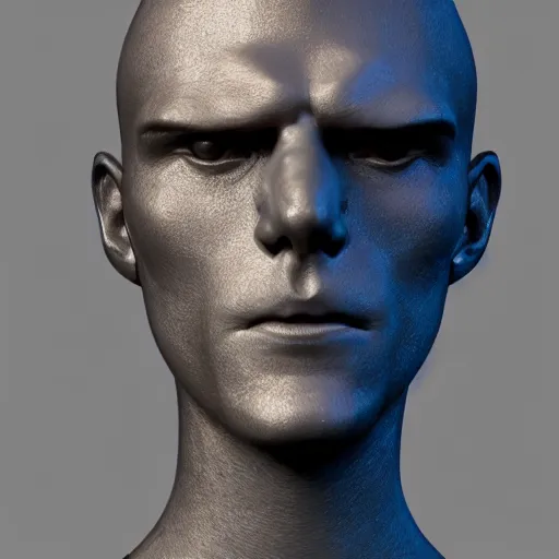 Image similar to hyperrealistic 3 d render of a bust of knight with futuristic fashion elements created by yuuki morita and ludvig holmen, colorful, kingdoms of ether, octane render, 3 d animated, unreal engine 5, volumetric lighting, hdr, smooth surface, 8 k