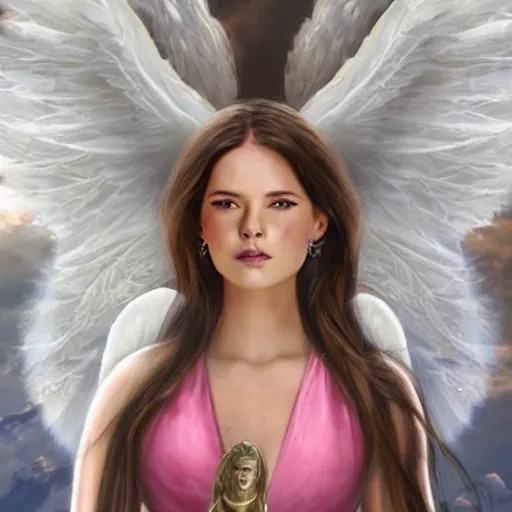 Image similar to Elaena the heavenly angel and guardian of the human realm