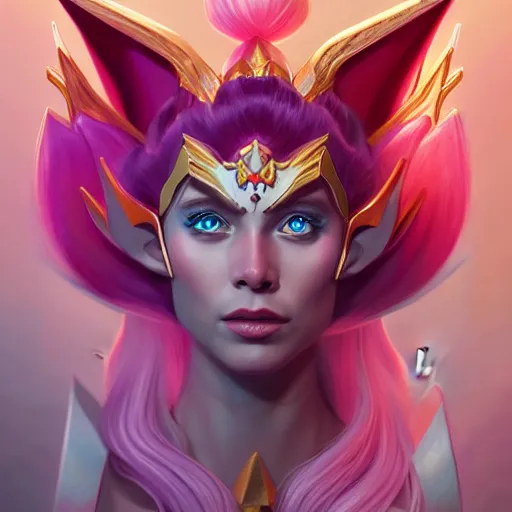 Prompt: portrait of she - ra, intricate, elegant, highly detailed, digital painting, artstation, concept art, smooth, sharp focus, illustration, by bartek fedyczak, erak note, tooth wu, neil richards, kan liu, siwoo kim, jisu choe