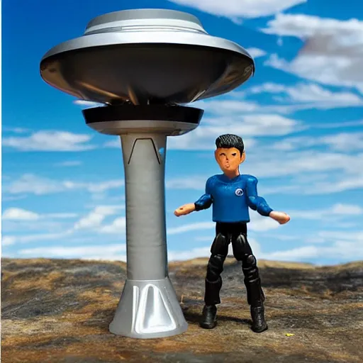 Image similar to ufo abduction playset action figure 9 0's, realistic, high detail,