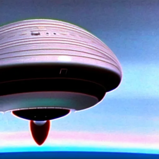 Image similar to the spaceship from Flight of the navigator arriving home on faelon,