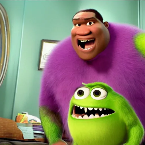 Image similar to umar johnson in monsters inc