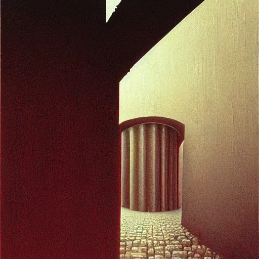 Image similar to Prison of rage. Fear and contempt. Concept art. Zdzisław Beksiński