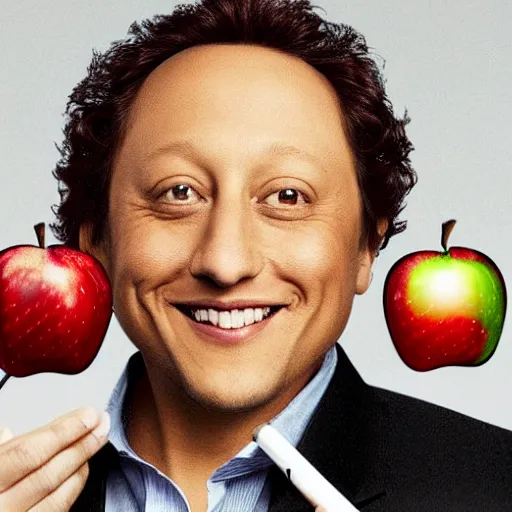 Prompt: rob schneider as an apple