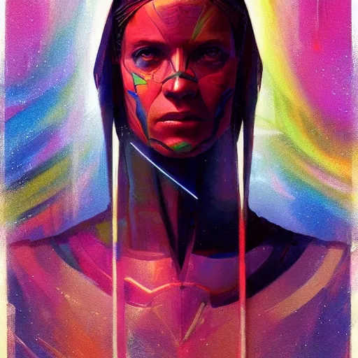 Prompt: symmetry!! a sci-fi portrait, oil painting, colourful!! illustration of a Jedi, colourful, by Justin Sweet and Greg Rutkowski and Alphones Much