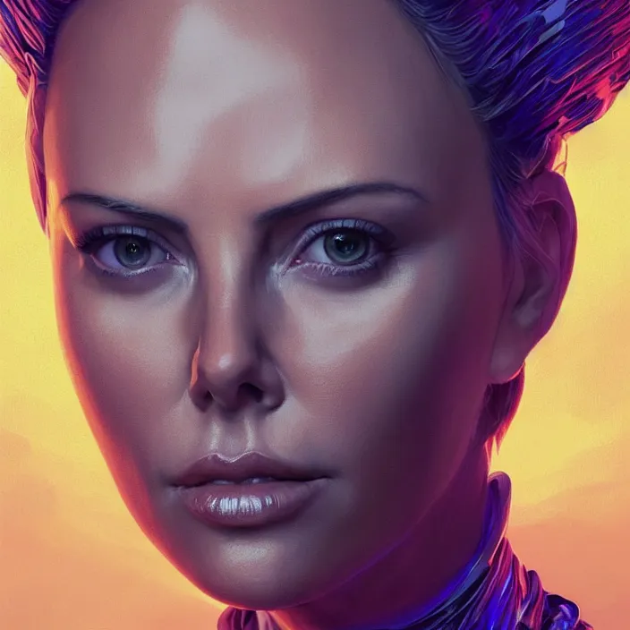 Image similar to portrait of charlize theron as a nurse. intricate abstract. intricate artwork. by tooth wu, wlop, beeple, dan mumford. octane render, trending on artstation, greg rutkowski very coherent symmetrical artwork. cinematic, hyper realism, high detail, octane render, 8 k, iridescent accents