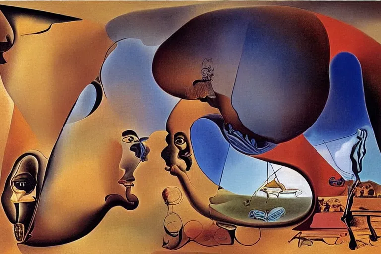Prompt: a beautiful new piece of artwork by Salvador Dali, inspired by all of his previous works