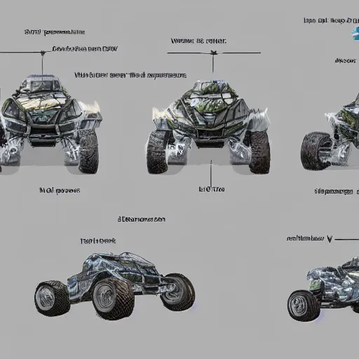 Image similar to concept art blueprint halo new atv vehicles