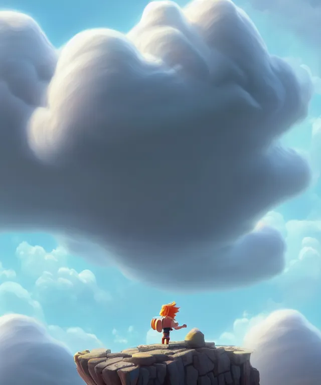 Prompt: cloud srife in the style of pixar, crisp 8 k line art, digital painting, artstation, unreal engine, octane render, concept art, matte, sharp focus, illustration, art by dave kendall
