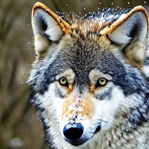 Image similar to grey wolf at snowy jungle