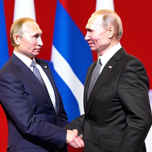 Image similar to biden and putin playing rock paper scissors, no one wins