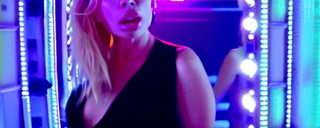 Image similar to 2 5 th anniversary 2 0 2 5 music video still, billie piper -'day & night ( billie's version ) ', produced by stargate tor & mikkel, popstar comeback single, choreography by jojo gomez, dancefloor, disco lights,'0 0 s nostalgia, singer - songwriter, nightclub, top 4 0