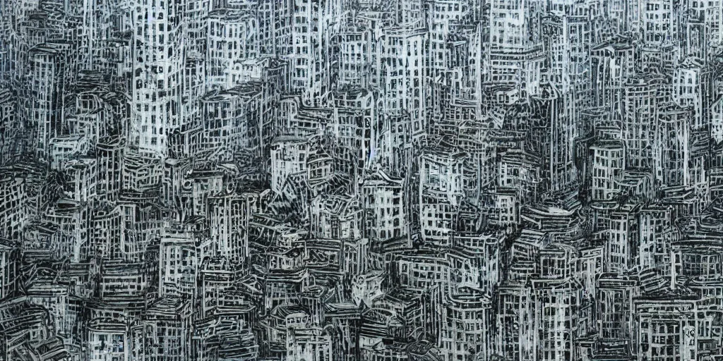 Prompt: Hanoi cityscape by HR Giger and Canatello