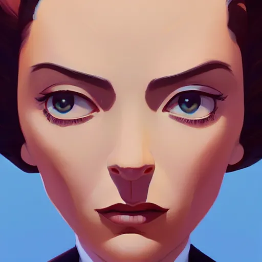 Image similar to face icon stylized minimalist gone with the wind 1 9 3 9, loftis, cory behance hd by jesper ejsing, by rhads, makoto shinkai and lois van baarle, ilya kuvshinov, rossdraws global illumination